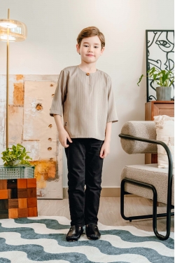 TUSCA KIDS | Ishmael Kids Kurta in Cool Grey